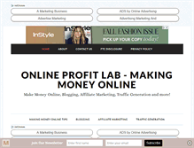 Tablet Screenshot of onlineprofitlab.com
